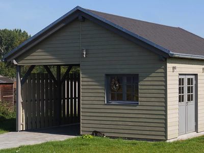 Gartenhaus mit Carport