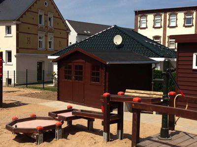 Spielgerätehaus in Kita Waldheim